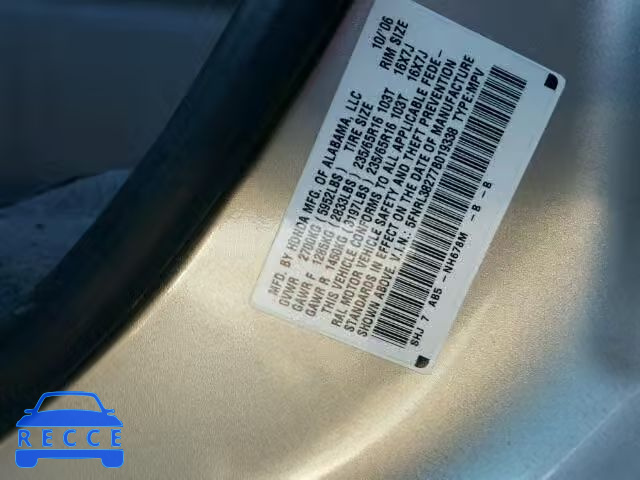 2007 HONDA ODYSSEY LX 5FNRL38277B019338 image 9