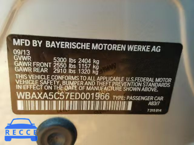 2014 BMW 535D WBAXA5C57ED001966 зображення 9