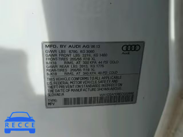 2014 AUDI Q7 PREMIUM WA1CGAFE8ED002896 зображення 9