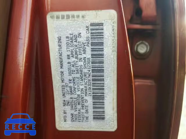 1998 CHEVROLET PRIZM/LSI 1Y1SK5287WZ412368 image 9