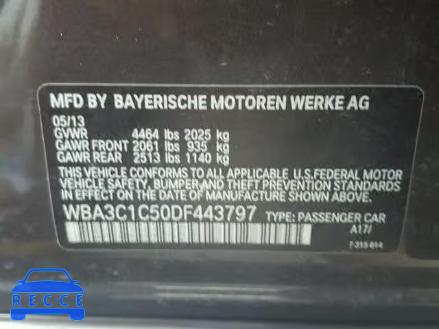 2013 BMW 328I SULEV WBA3C1C50DF443797 зображення 9