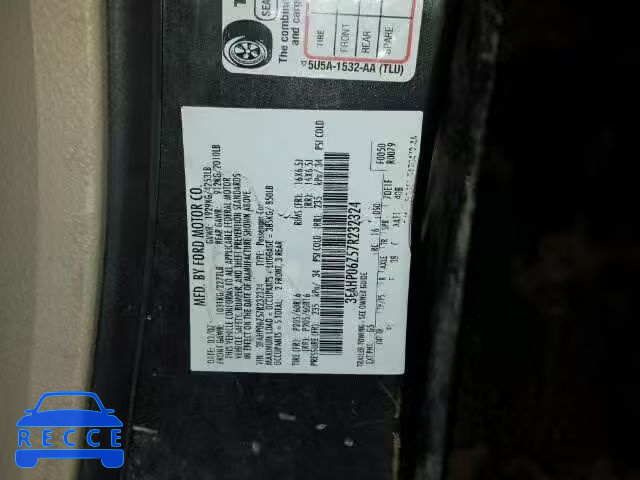 2007 FORD FUSION S 3FAHP06Z57R232324 image 9