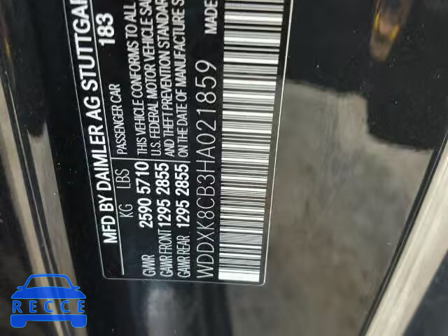 2017 MERCEDES-BENZ S 550 4MAT WDDXK8CB3HA021859 image 9