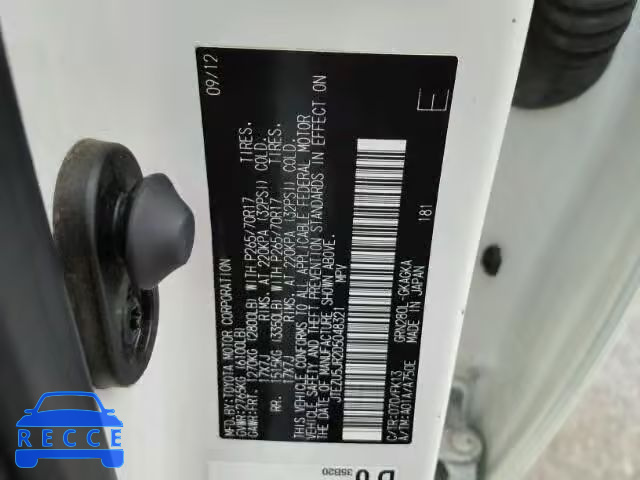 2013 TOYOTA 4RUNNER SR JTEZU5JR2D5048321 image 9