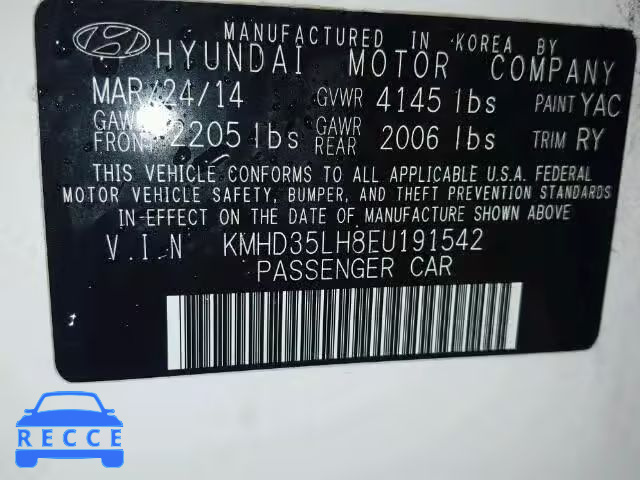 2014 HYUNDAI ELANTRA GT KMHD35LH8EU191542 image 9