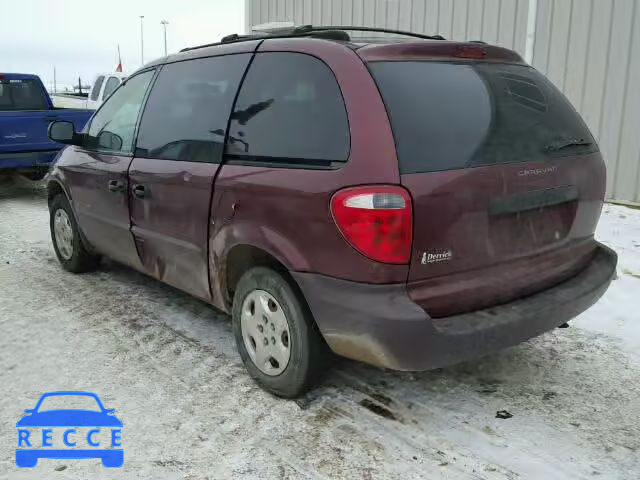 2001 DODGE CARAVAN SE 1B4GP25R11B124522 image 2