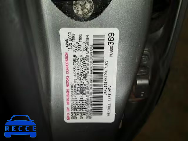 2001 MITSUBISHI MONTERO SP JA4LS21H41P017183 image 9