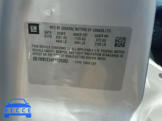 2015 CHEVROLET IMPALA LIM 2G1WB5E34F1136383 image 9