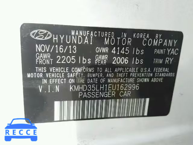 2014 HYUNDAI ELANTRA GT KMHD35LH1EU162996 зображення 9