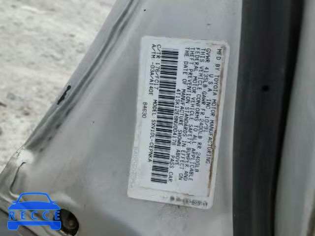 1992 TOYOTA CAMRY LE 4T1SK12E8NU004178 image 9