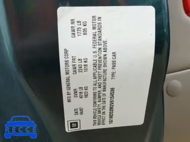 1997 CHEVROLET MALIBU 1G1ND52M2V6154536 image 9