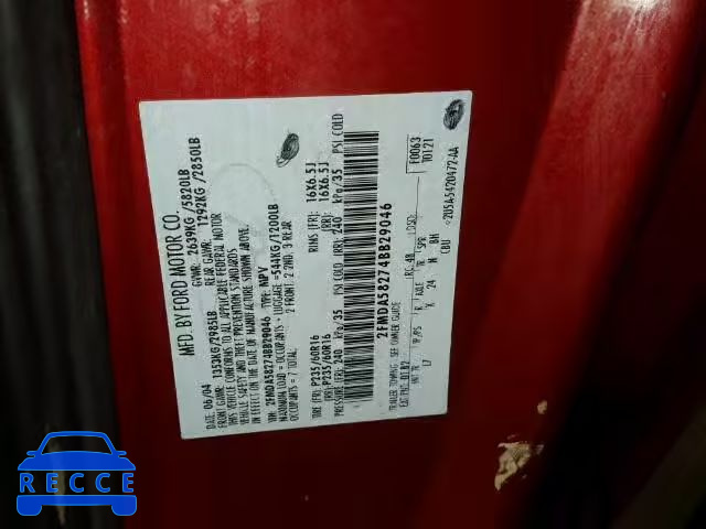 2004 FORD FREESTAR L 2FMDA58274BB29046 Bild 9