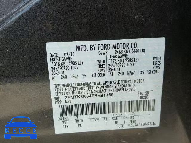 2015 FORD EDGE TITAN 2FMTK3K84FBB91355 image 9