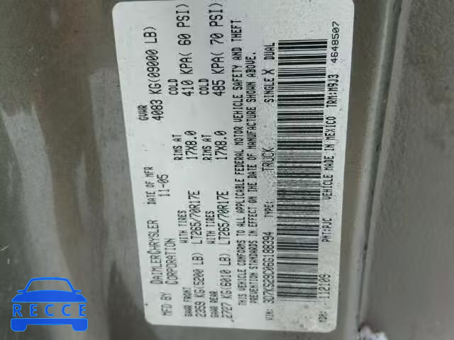 2006 DODGE RAM 2500 M 3D7KS29C06G188394 image 9