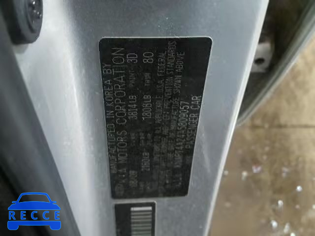 2010 KIA FORTE LX KNAFT4A24A5809057 image 9