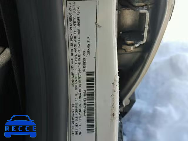 2000 VOLKSWAGEN PASSAT GLX WVWWH23B8YE318832 image 9