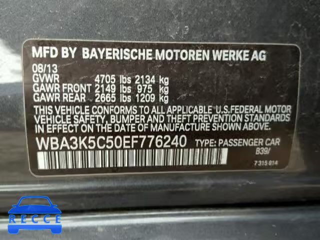 2014 BMW 328D XDRIV WBA3K5C50EF776240 Bild 9