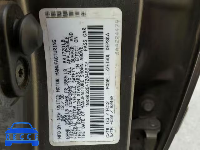 2007 TOYOTA COROLLA 1NXBR32E47Z846672 image 9