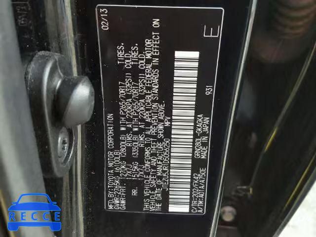 2013 TOYOTA 4RUNNER SR JTEZU5JR1D5056250 image 9