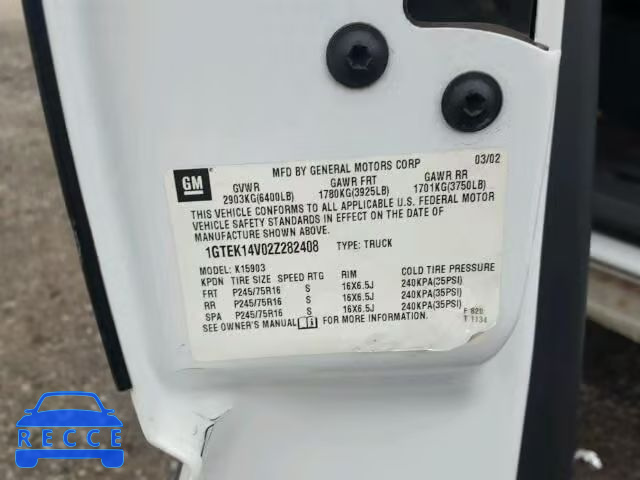2002 GMC SIERRA K15 1GTEK14V02Z282408 image 9