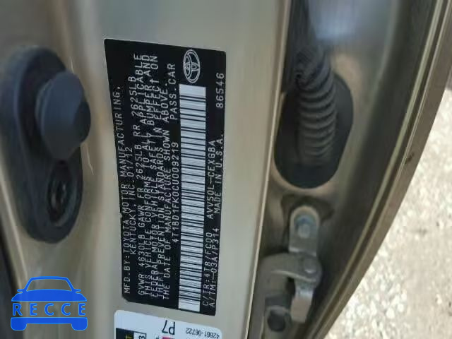2012 TOYOTA CAMRY HYBR 4T1BD1FK0CU009219 image 9