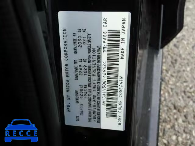 2016 MAZDA 6 TOURING JM1GJ1V50G1429424 image 9