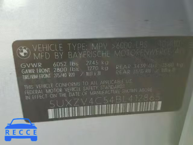 2011 BMW X5 XDRIVE3 5UXZV4C54BL412865 image 9