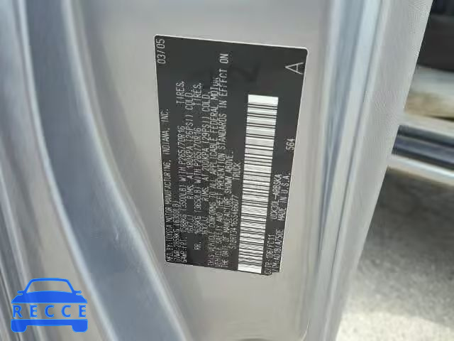 2005 TOYOTA TUNDRA ACC 5TBRT34165S466077 image 9