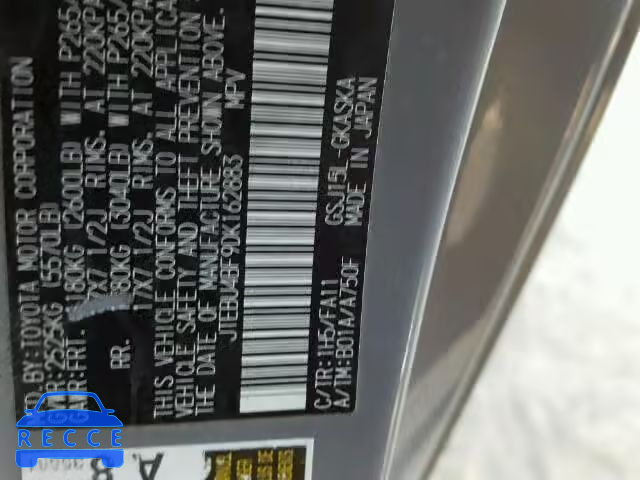 2013 TOYOTA FJ CRUISER JTEBU4BF9DK162883 image 9