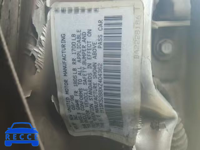 1999 CHEVROLET PRIZM/LSI 1Y1SK5288XZ404362 image 9