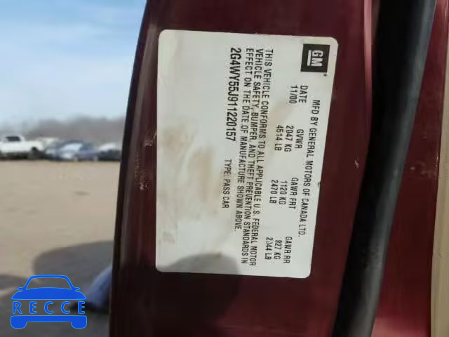 2001 BUICK CENTURY LI 2G4WY55J911220157 Bild 9