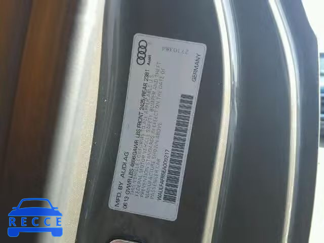 2014 AUDI A5 QUATTRO WAULFAFR5EA009217 image 9