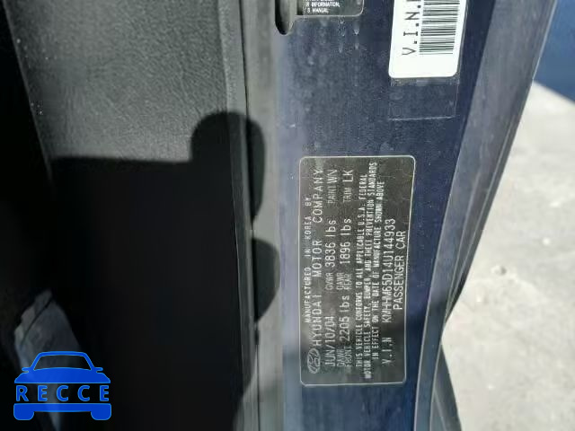 2004 HYUNDAI TIBURON KMHHM65D14U144933 image 9