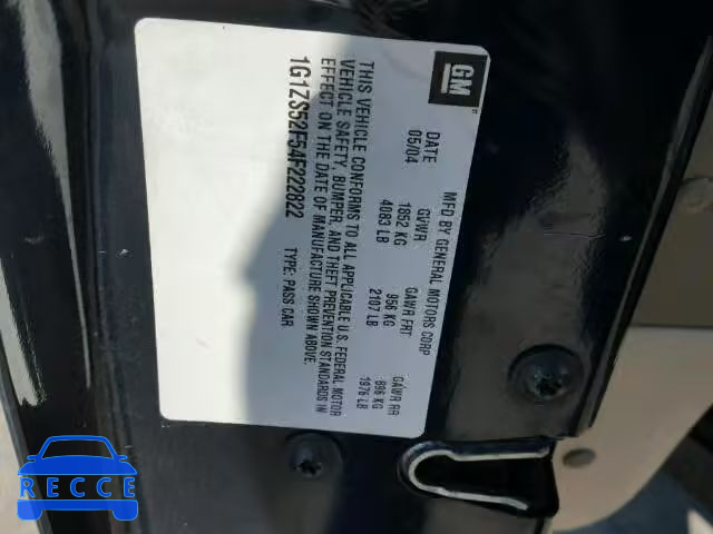 2004 CHEVROLET MALIBU 1G1ZS52F54F222822 image 9