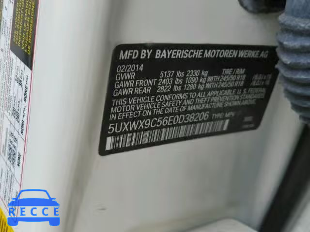 2014 BMW X3 XDRIVE2 5UXWX9C56E0D38206 image 9