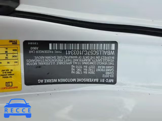 2012 BMW Z4 3.0 SDR WBALL5C57CJ103341 зображення 9