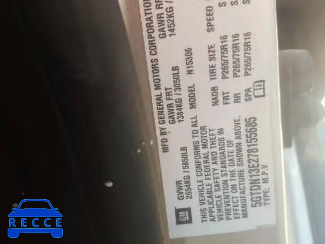 2007 HUMMER H3 SUV 5GTDN13E278155685 image 9
