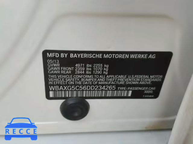 2013 BMW 528I WBAXG5C56DD234265 image 9