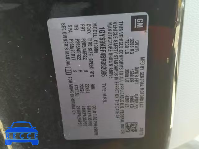 2011 CADILLAC ESCALADE E 1GYS3KEF4BR382096 image 9