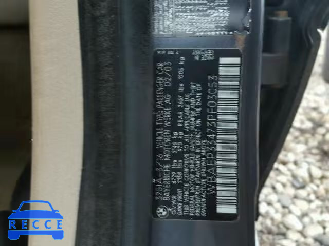 2003 BMW 325XIT WBAEP33473PF03053 зображення 9