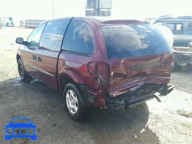 2001 DODGE CARAVAN SE 1B4GP25371B147833 image 2