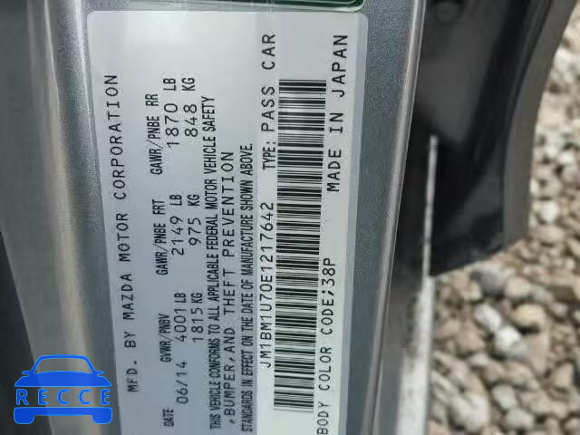 2014 MAZDA MAZDA3 SPO JM1BM1U70E1217642 image 9