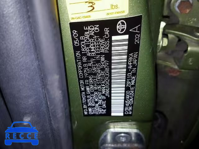 2009 TOYOTA SCION XD JTKKU10429J048797 зображення 9