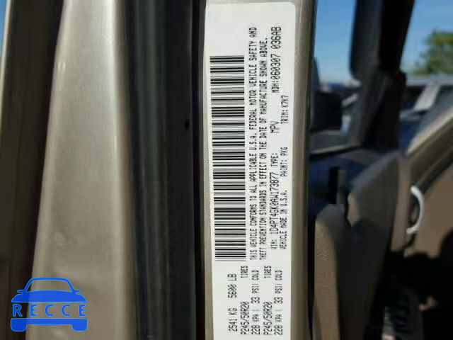 2010 DODGE NITRO HEAT 1D4PT4GK0AW173877 Bild 9