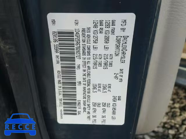 2007 DODGE CARAVAN SE 1D4GP25R67B202727 image 9