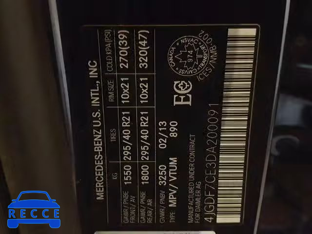 2013 MERCEDES-BENZ GL450 4 MA 4JGDF7CE3DA200091 зображення 9