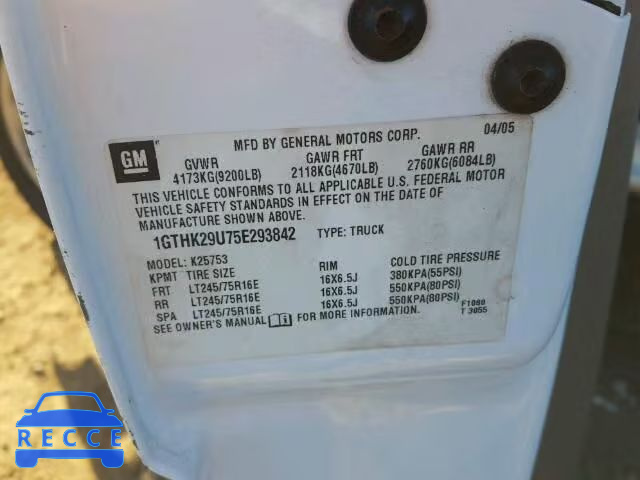 2005 GMC SIERRA K25 1GTHK29U75E293842 image 9