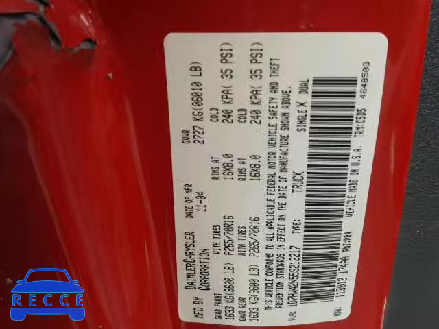 2005 DODGE DAKOTA SLT 1D7HW42N55S212217 image 9