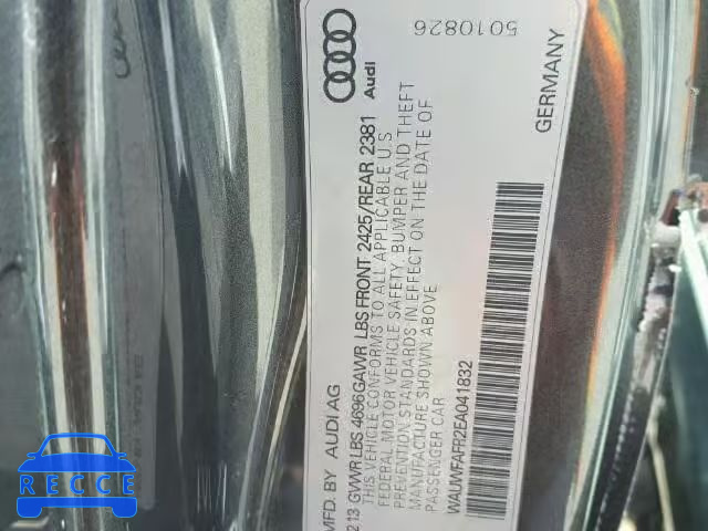 2014 AUDI A5 QUATTRO WAUWFAFR2EA041832 image 9
