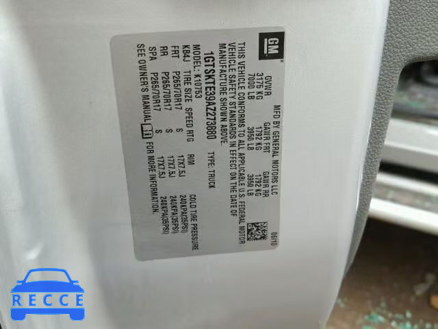 2010 GMC SIERRA K15 1GTSKTE39AZ273880 image 9